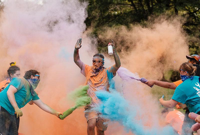 Berks students participating in the Color Run. Berks students participating in the Color Run.