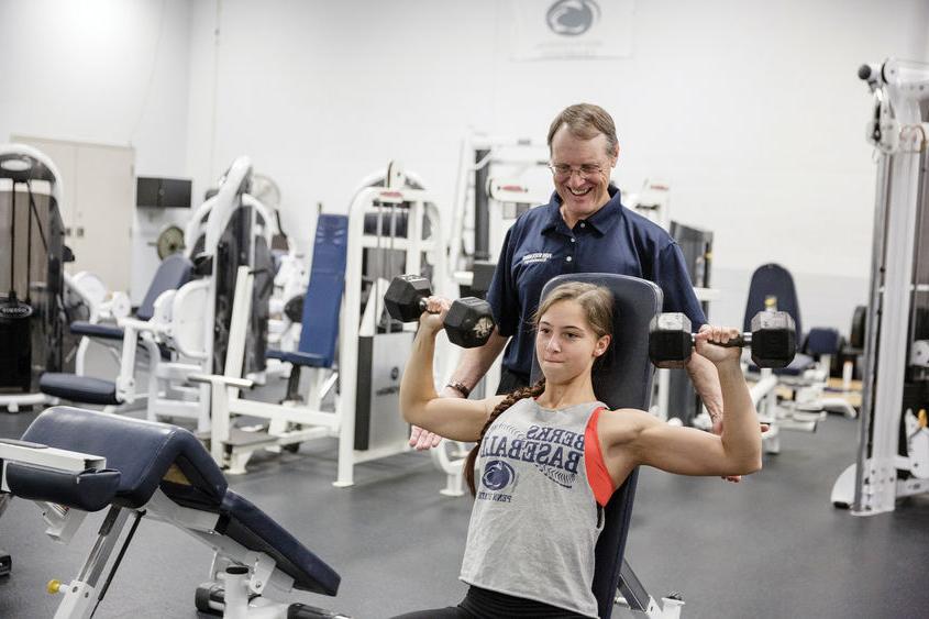 Bruce Hale with weightlifter -- PS Berks