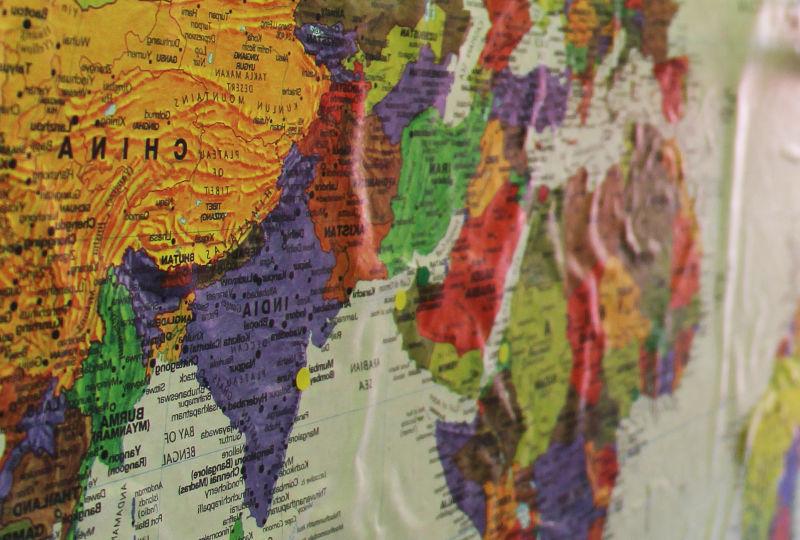 A map of the world. A map of the world.