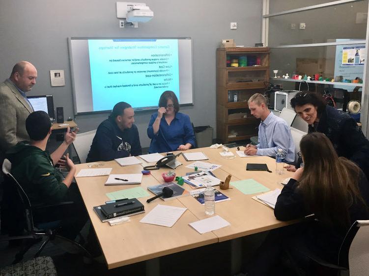Students participate in Customer Discovery Lab pre-pandemic.