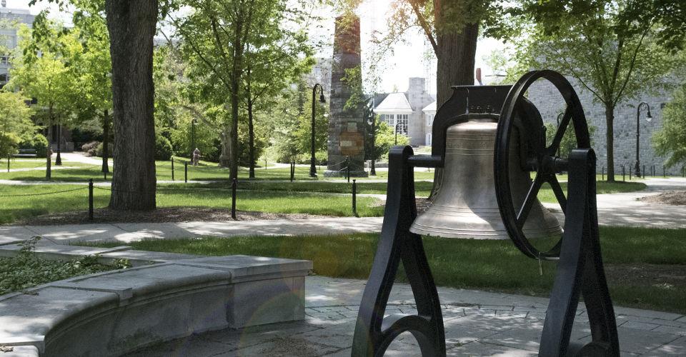 Old Main Bell Looking Toward The Mall