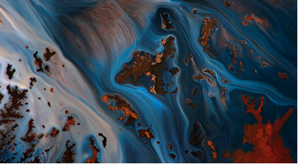 artistic rendition of fluid dynamics